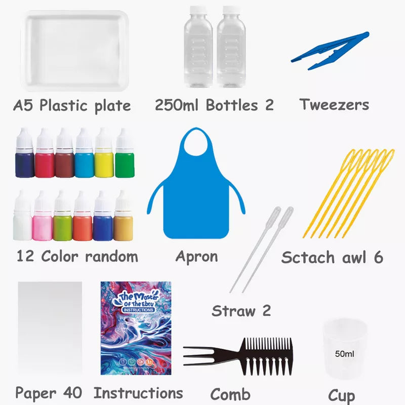 Master of the Ebru Water Marbling Painting Set