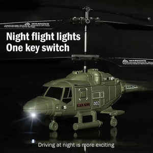 RC Military Flying Helicopter With Infrared Light - KIDZMART