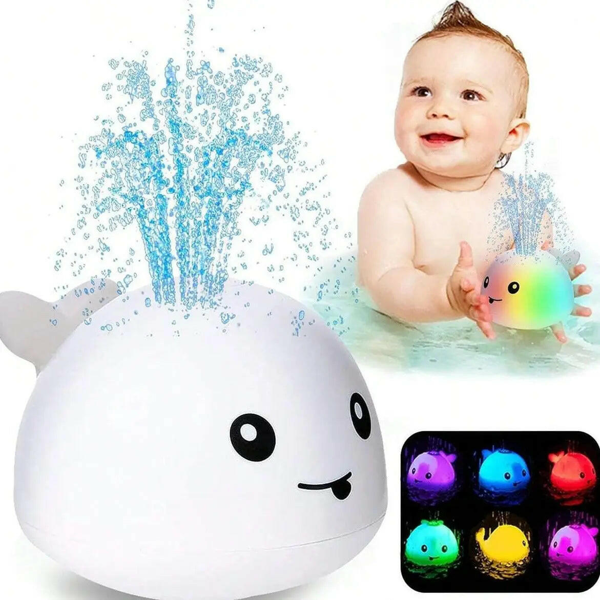 Whale Induction Spray Water Bath Toy - KIDZMART