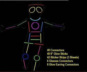 Fluorescent Glowing Light Costume Set (136 Pieces) - KIDZMART