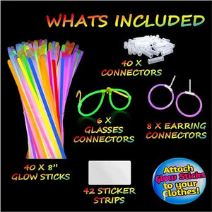 Fluorescent Glowing Light Costume Set (136 Pieces) - KIDZMART