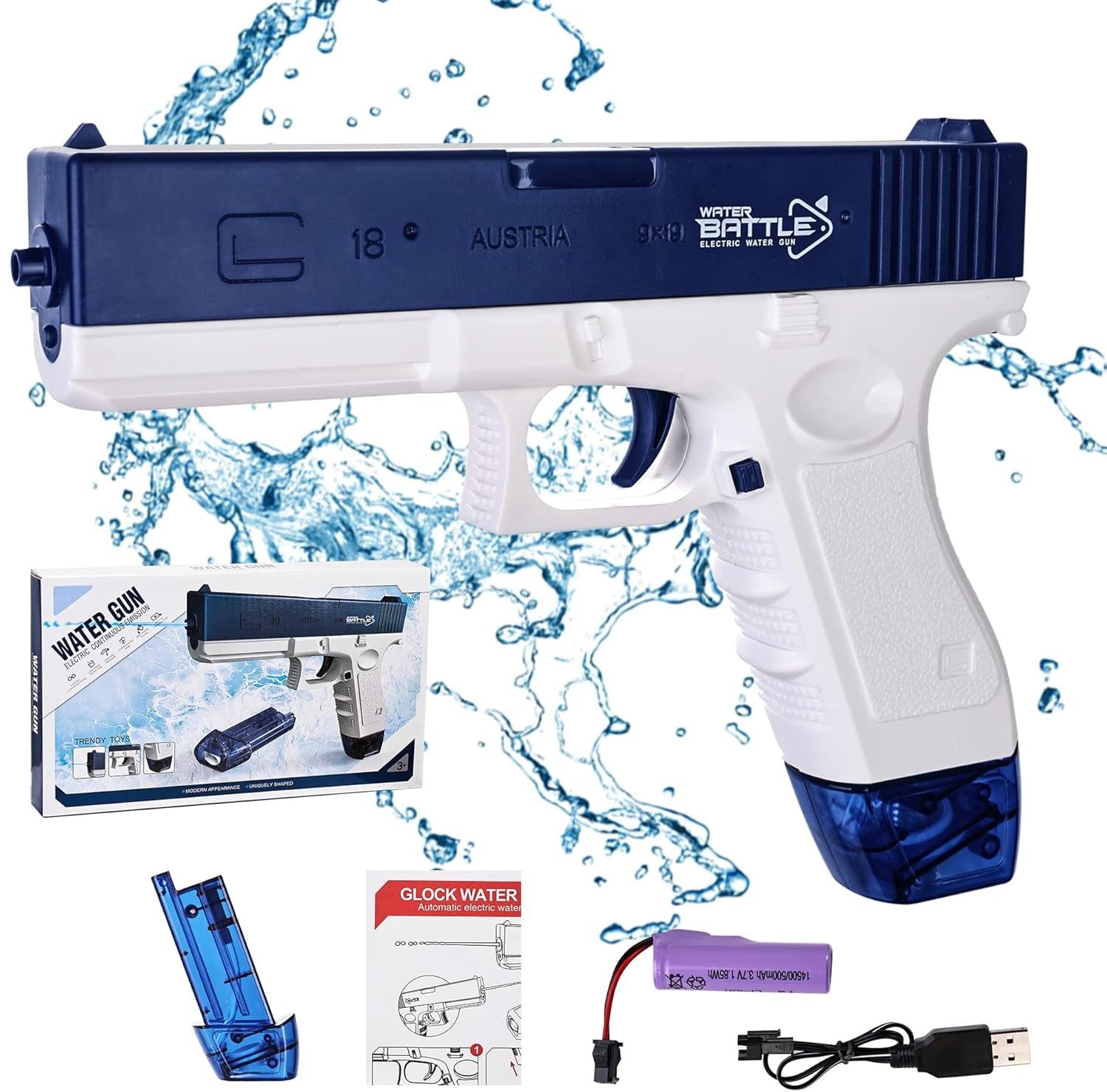 Glock Automatic Rechargeable Water Gun