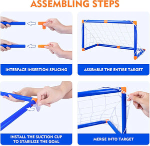 CUKU Kids Toys - Hover Hockey Set with Rechargeable Hover Soccer 2 Goals - Air Power Training Ball Playing Hockey Game - Hockey Toys 3 4 5 6 7 8 9 10 11 12 Year Old Boys Girls Best Gift