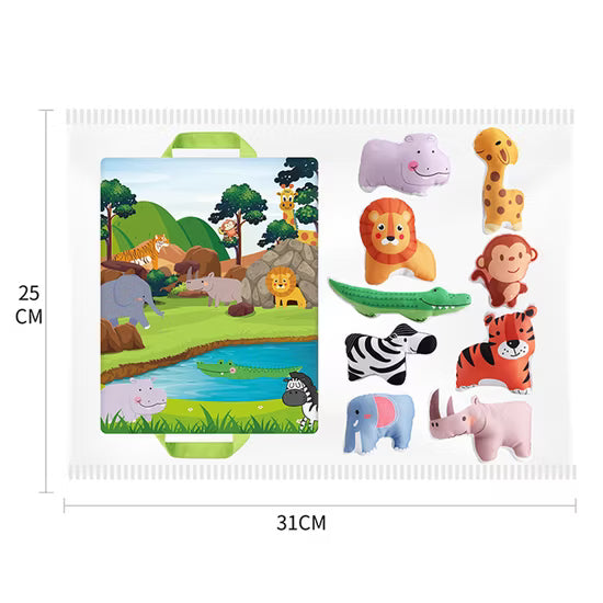 9-Piece Baby Play Mat & Animal Plush Toy Set