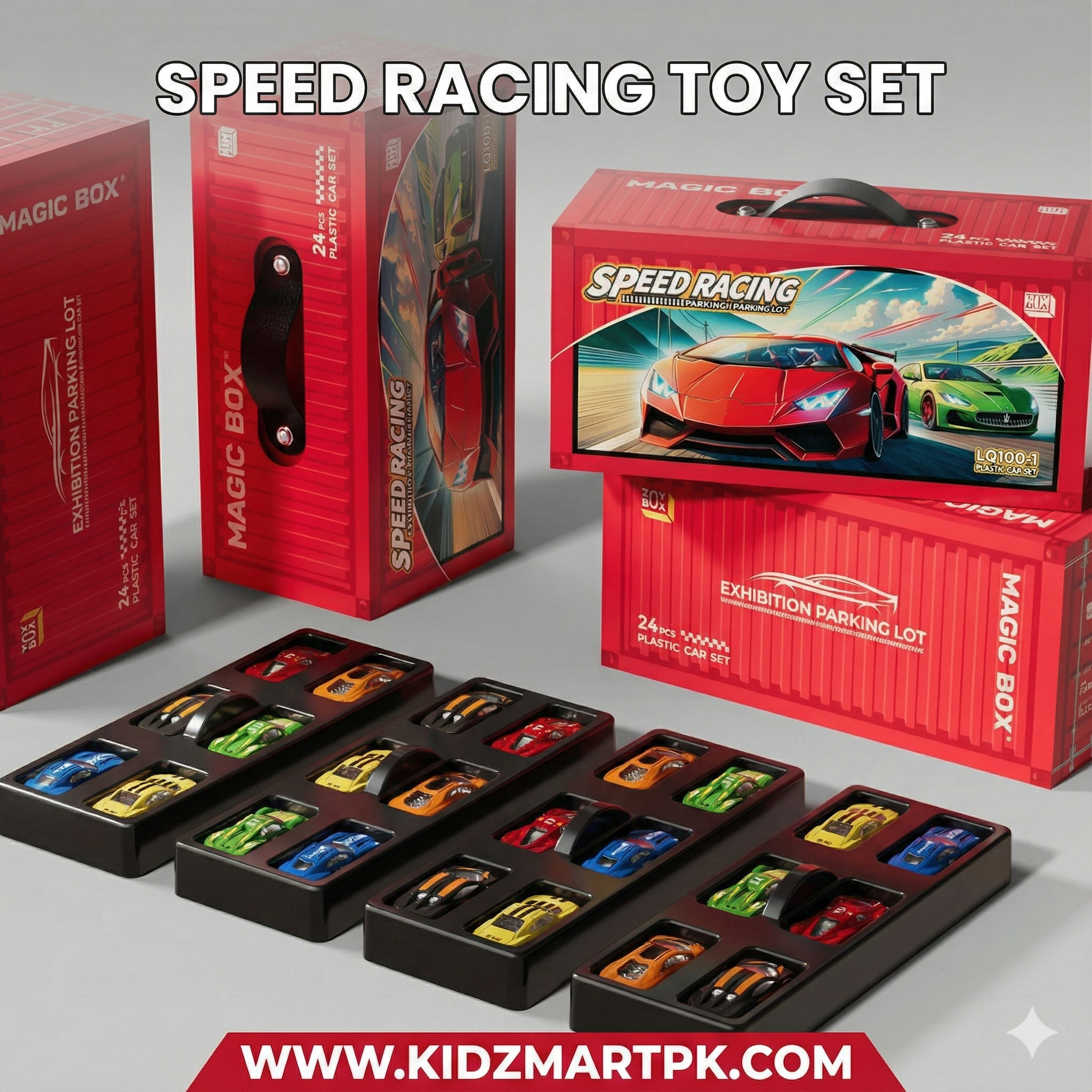 Magic Box Racer Collection: 24-Piece Die-Cast Racing Car Set