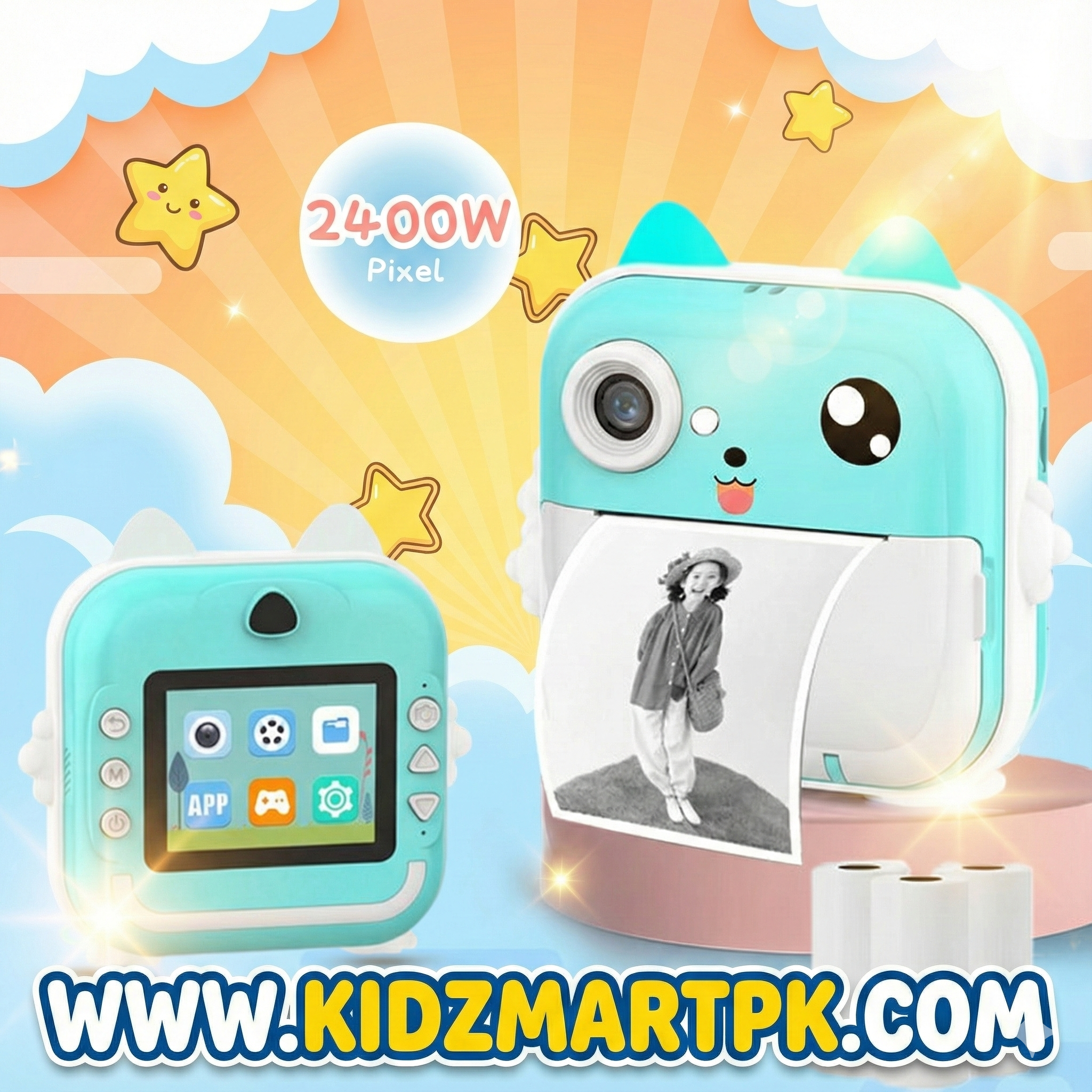 Kids Instant Print Camera: 1080P Digital Photo & Video