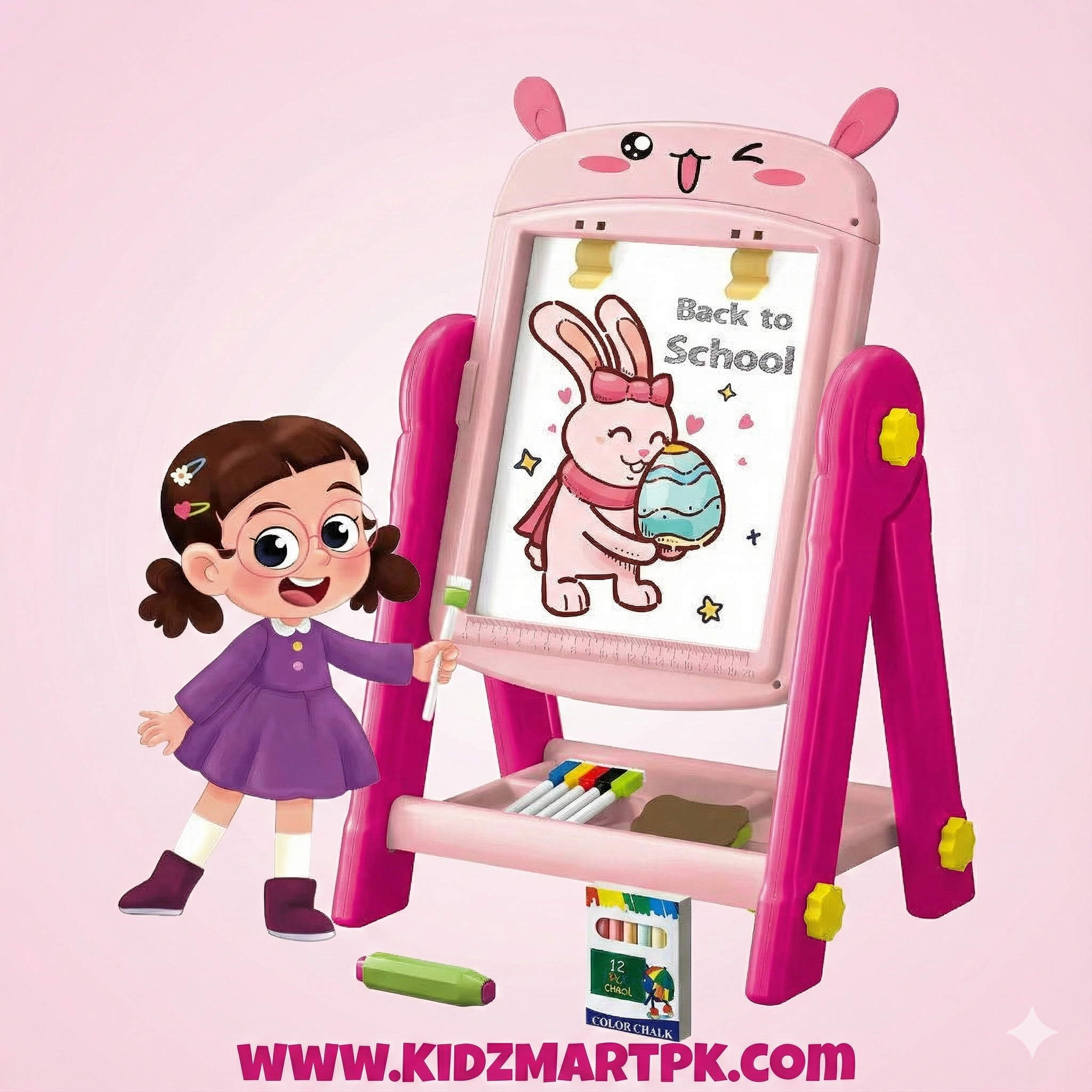 Double-Faced Drawing Board for Kids