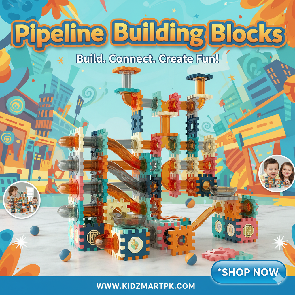 Pipeline Rolling Ball Building Blocks - 125 Pieces