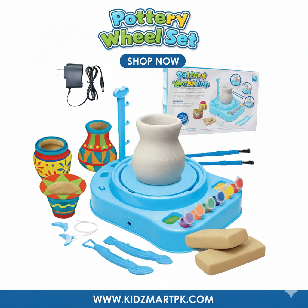 DIY Creative Pottery Wheel Set Educational Playset For Kids