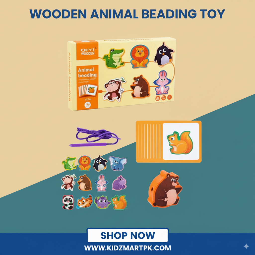 12 PCS Wooden Beading Game for kids