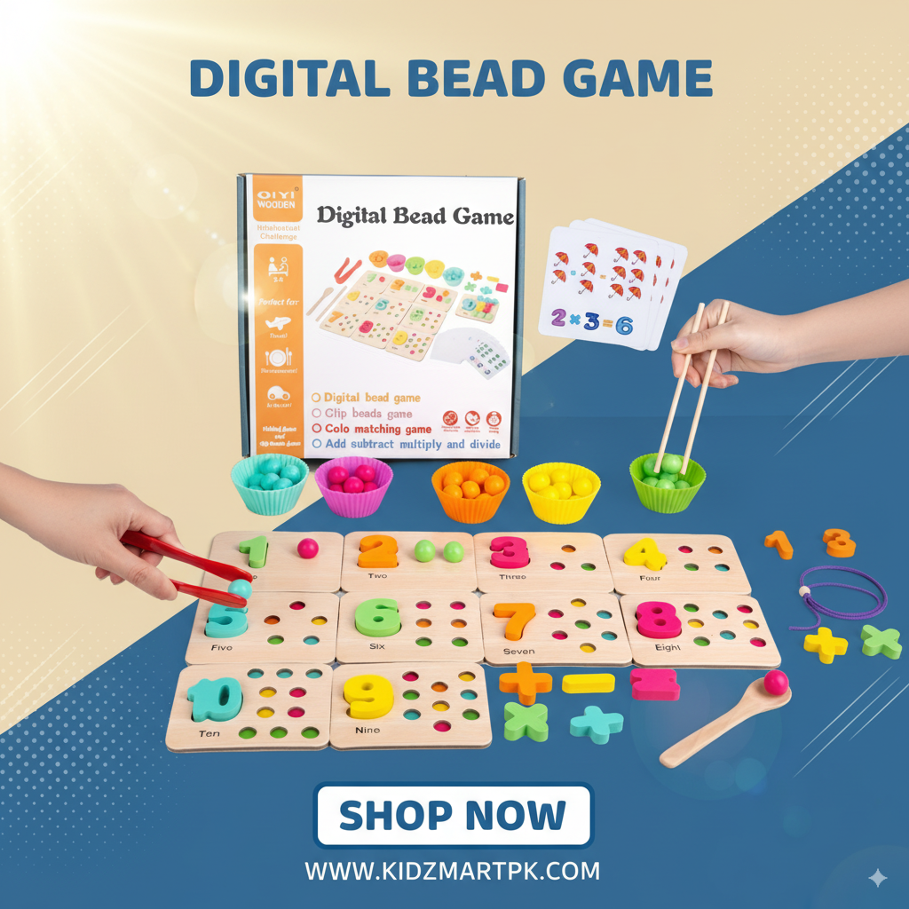 Montessori Numbers and Balls Math Board puzzle game