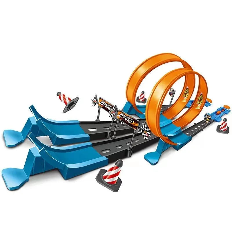 New Hot Wheels Ejection Track Car Children's Car Racing Toy Boy Track Toy Set
