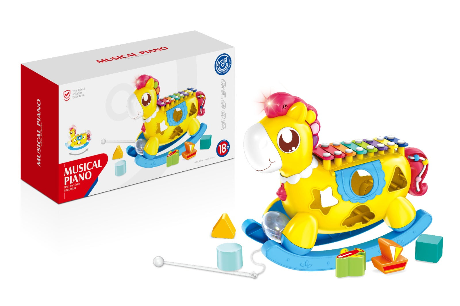 Horse Musical Instrument Baby Music Piano Xylophone