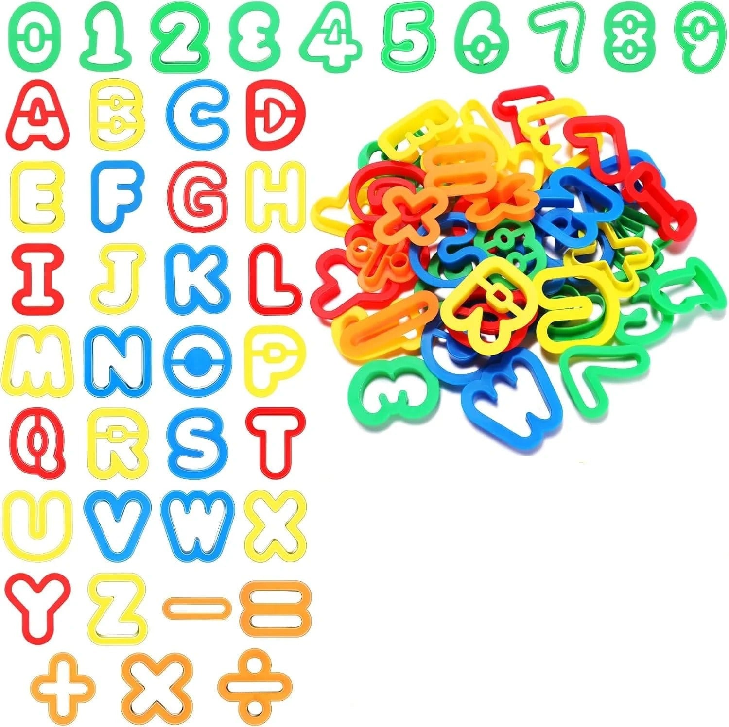 Alphabet & Numbers Funny Clay
