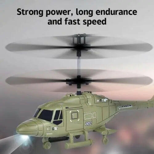 RC Military Flying Helicopter With Infrared Light - KIDZMART