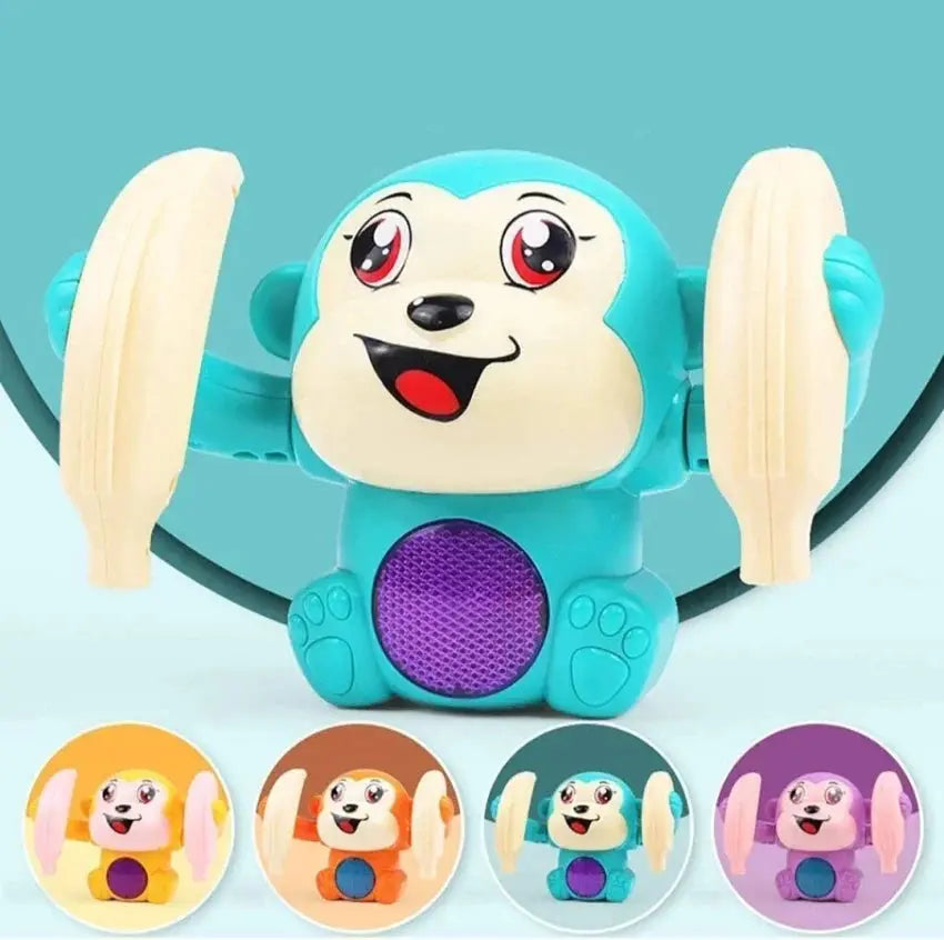 Musical Dancing & Rolling Tumble Monkey - KIDZMART