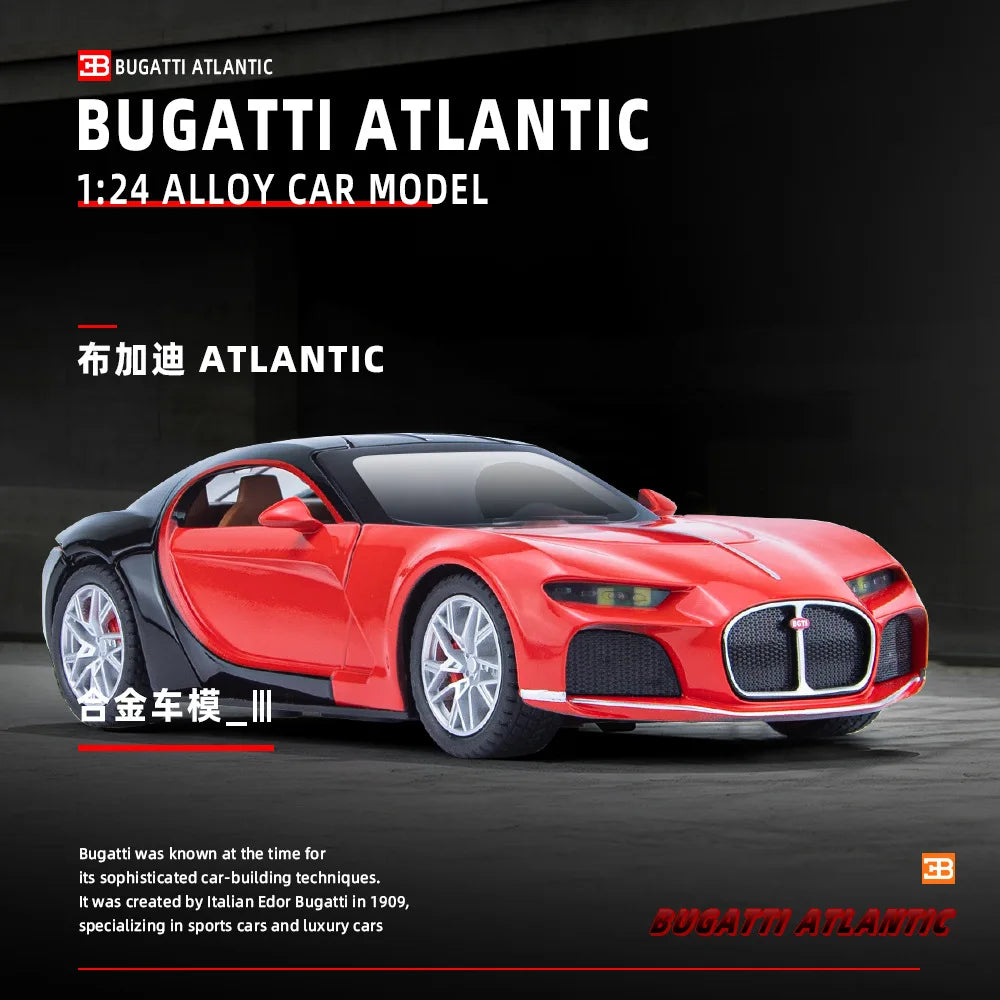 1:24 Diecast Bugatti Atlantic Chiron Model Car