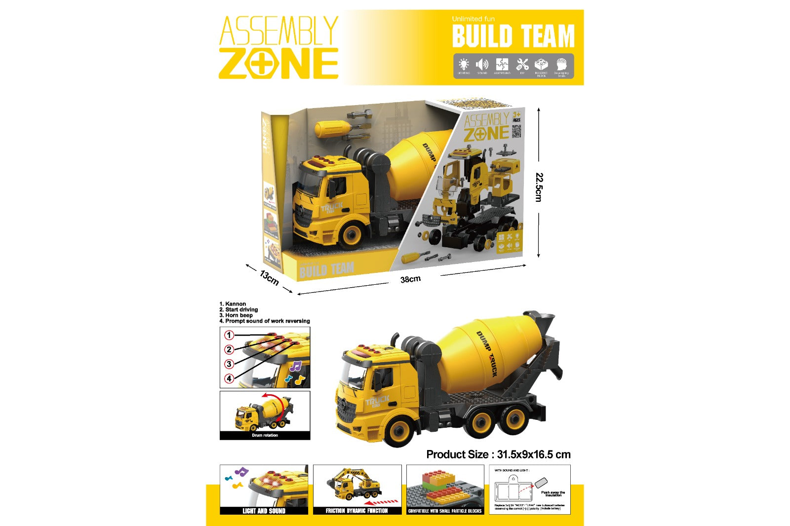 🚜 Remote Control Construction Truck Toy for Kids