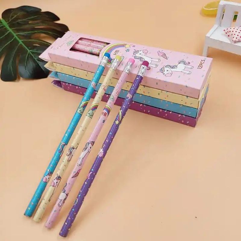 Pack Of 12 Piece Unicorn Pencil