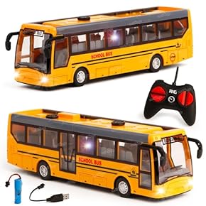 RC School Bus with Sounds and Lights USB Rechargeable Toy