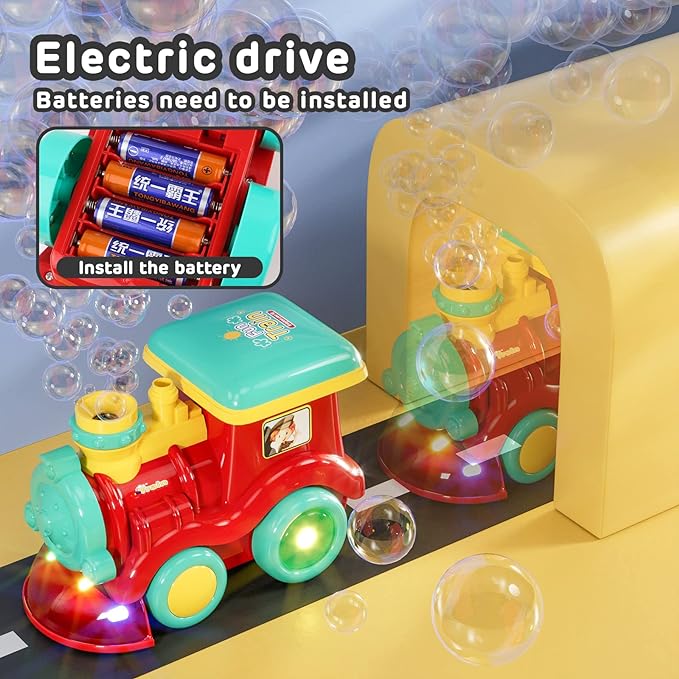 Electric Bubble Spray Train With Light & Music