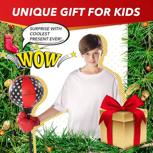 Cloud Fitness Punching Bag with Stand for Kids- Excellent Boxing Gloves, Perfect and Portable Design, Great Gift for Boys & Girls for Exercise and Fun Activities