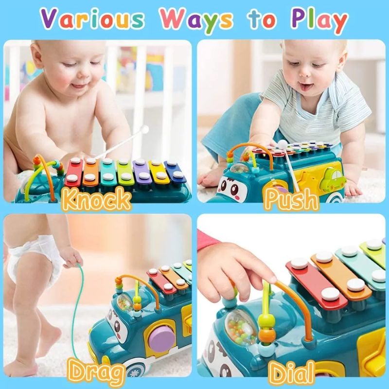 Musical Learning Adventure: Baby Shape Sorting And Xylophone Bus (Deal)