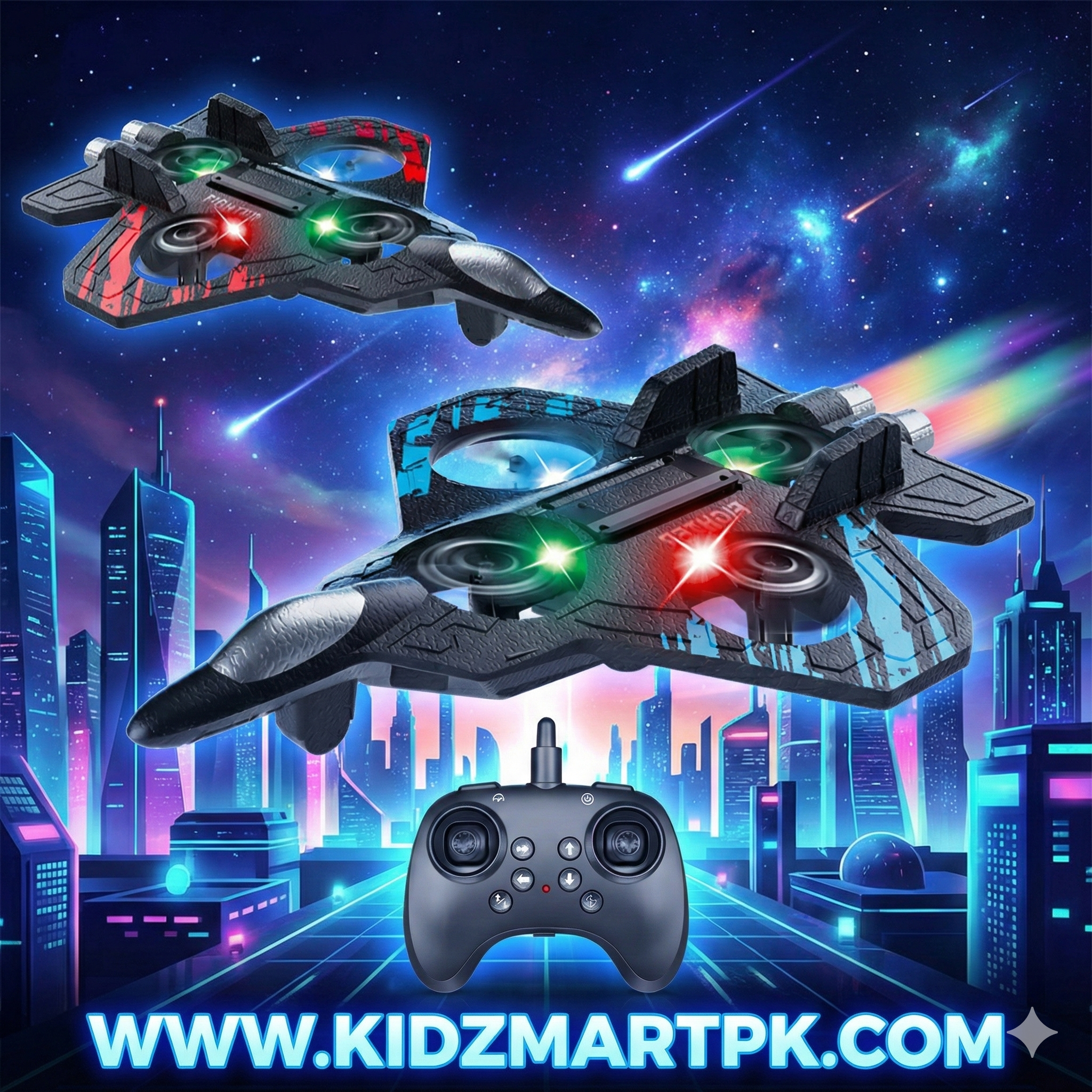 RC Fighter Jet Drone with LED Lights