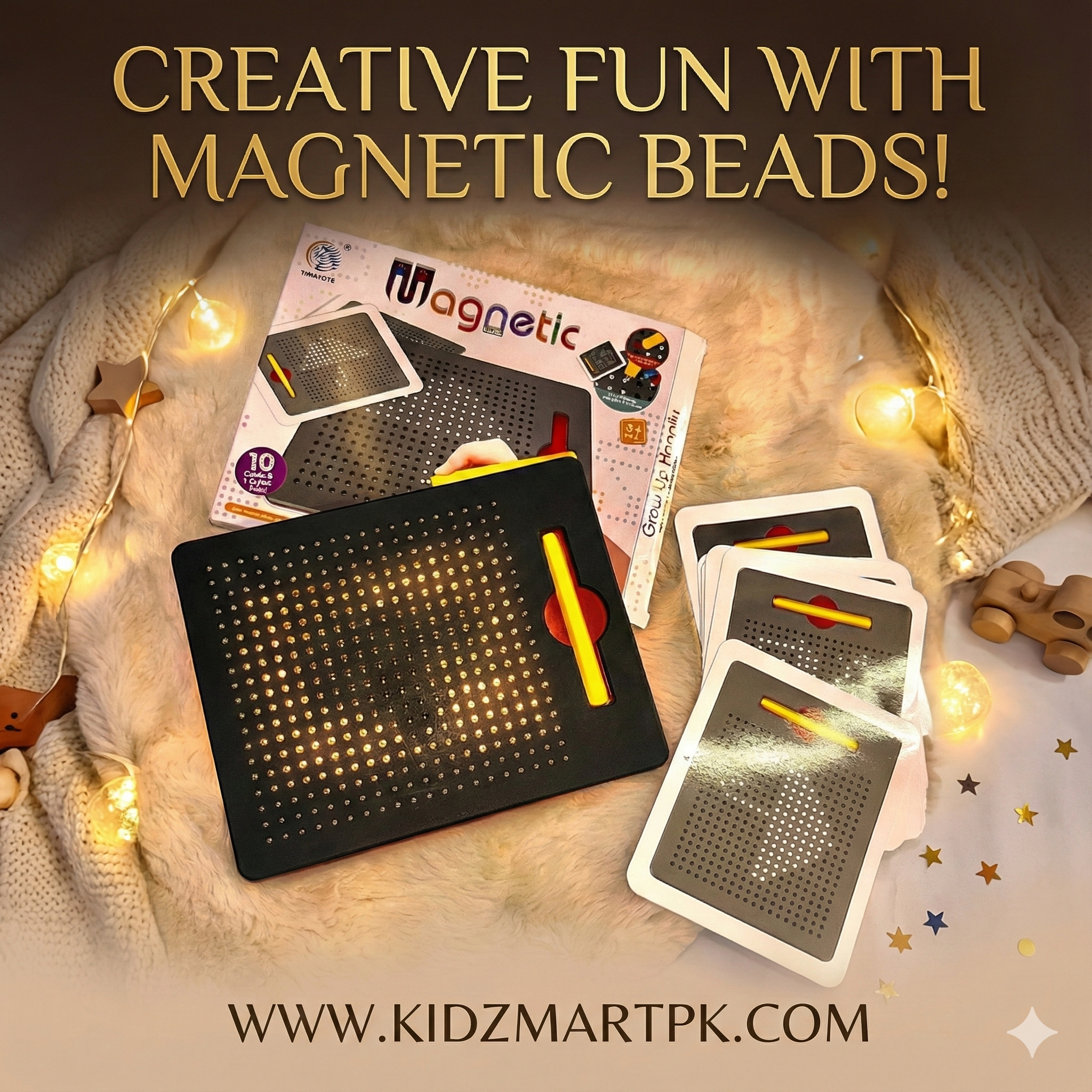 Drawing Magnetic Pad with 10 Pattern Cards For Kids