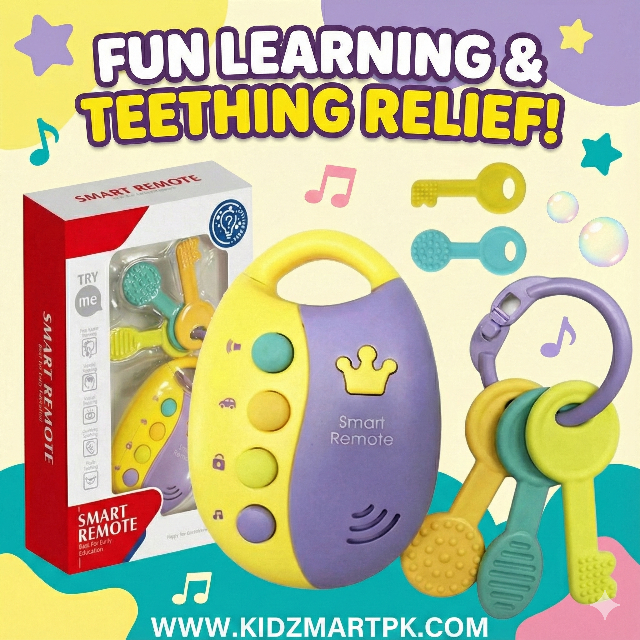 Huanger Smart Remote and Keys with Light and Music