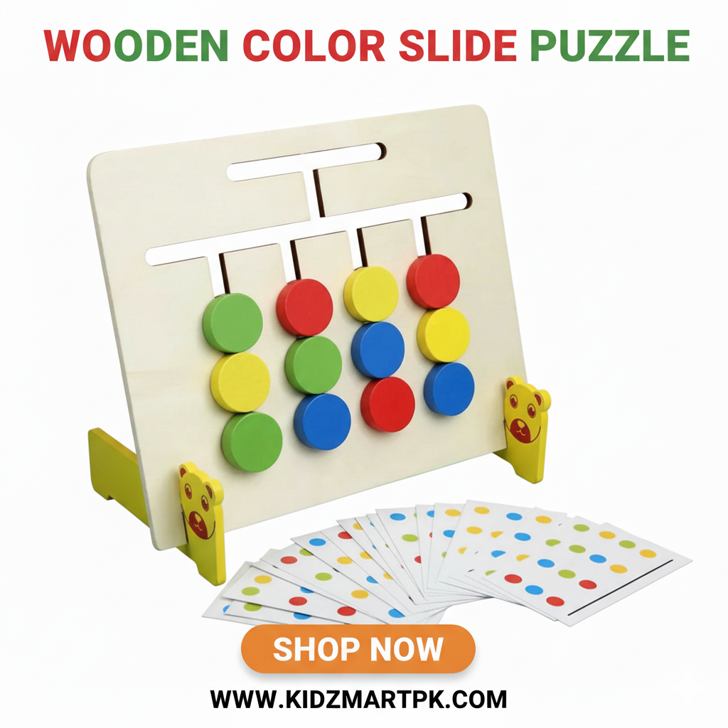 Four Colour Animal Logic Educational Wooden Game