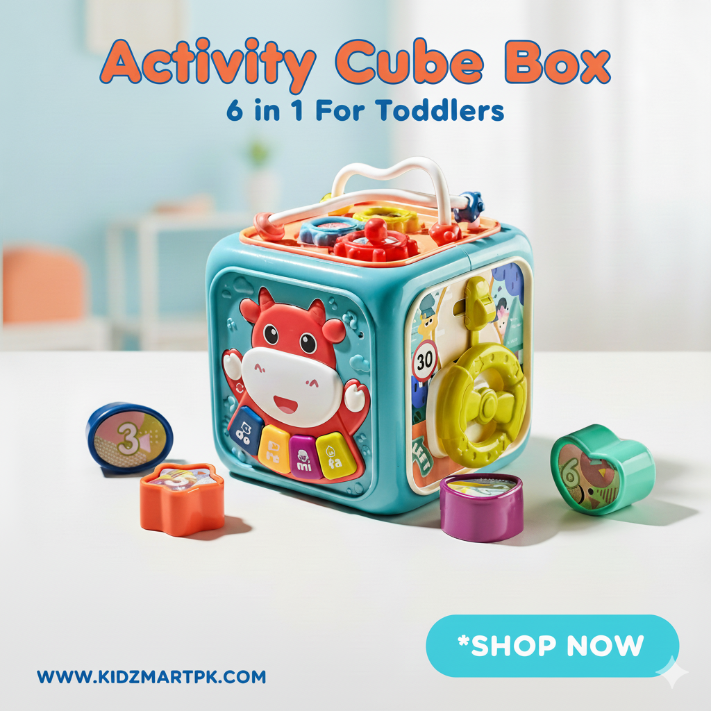 Activity Cube Box 6 in 1 For Toddlers