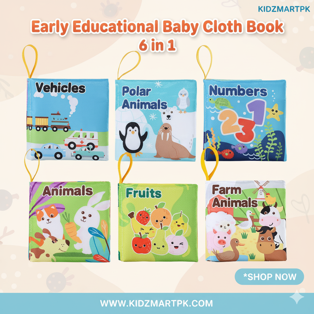 Early Educational Baby Cloth Book 6 in 1