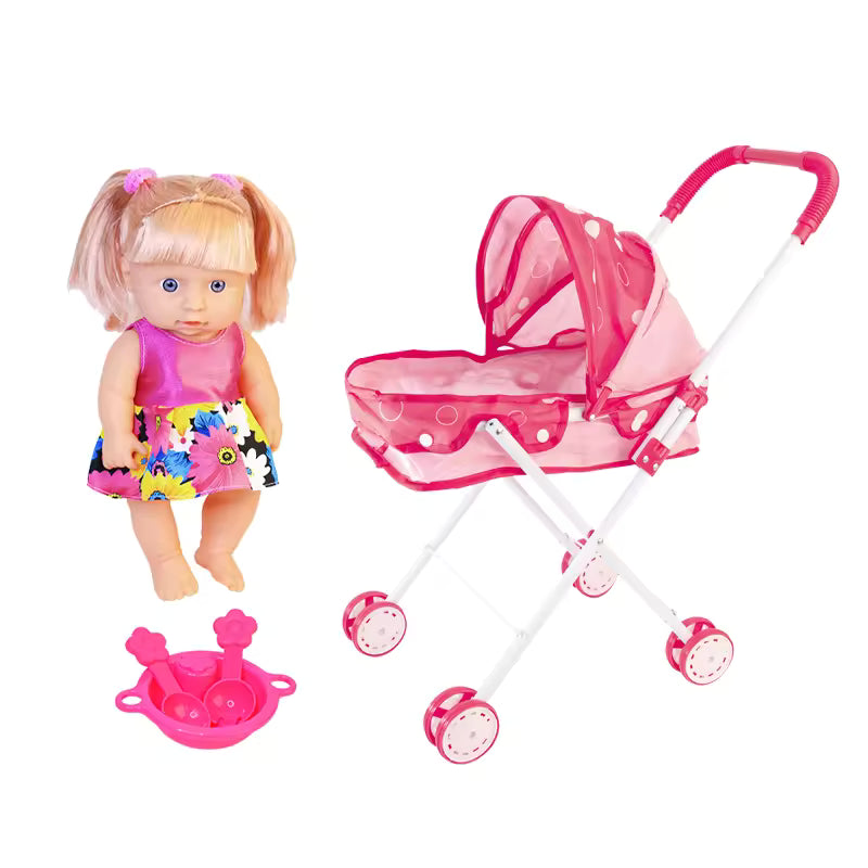 Foldable Doll Stroller Toy for girls
