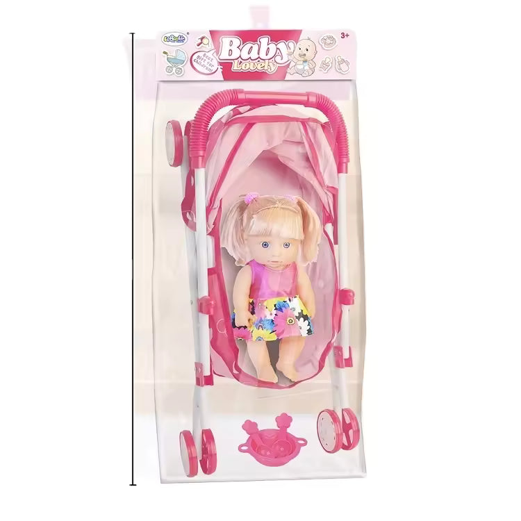 Foldable Doll Stroller Toy for girls