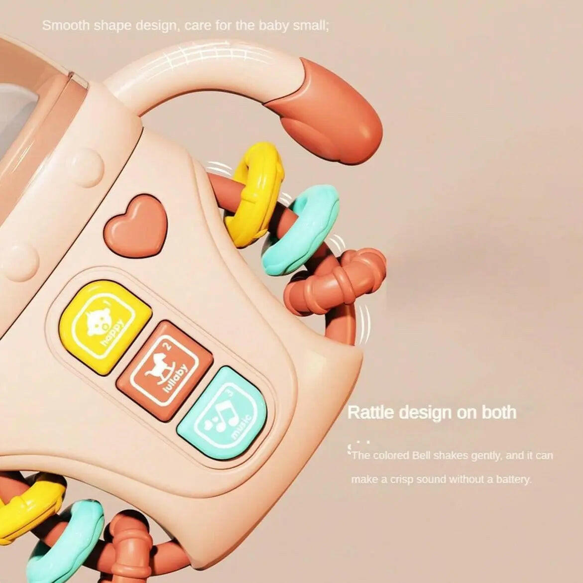 Baby Bottle Musical Rattle Teether - KIDZMART