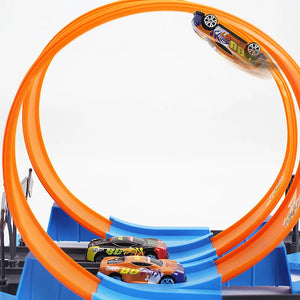 New Hot Wheels Ejection Track Car Children's Car Racing Toy Boy Track Toy Set