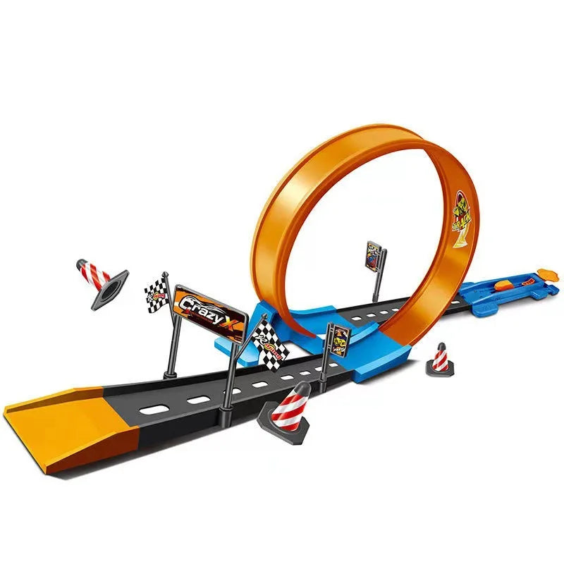New Hot Wheels Ejection Track Car Children's Car Racing Toy Boy Track Toy Set