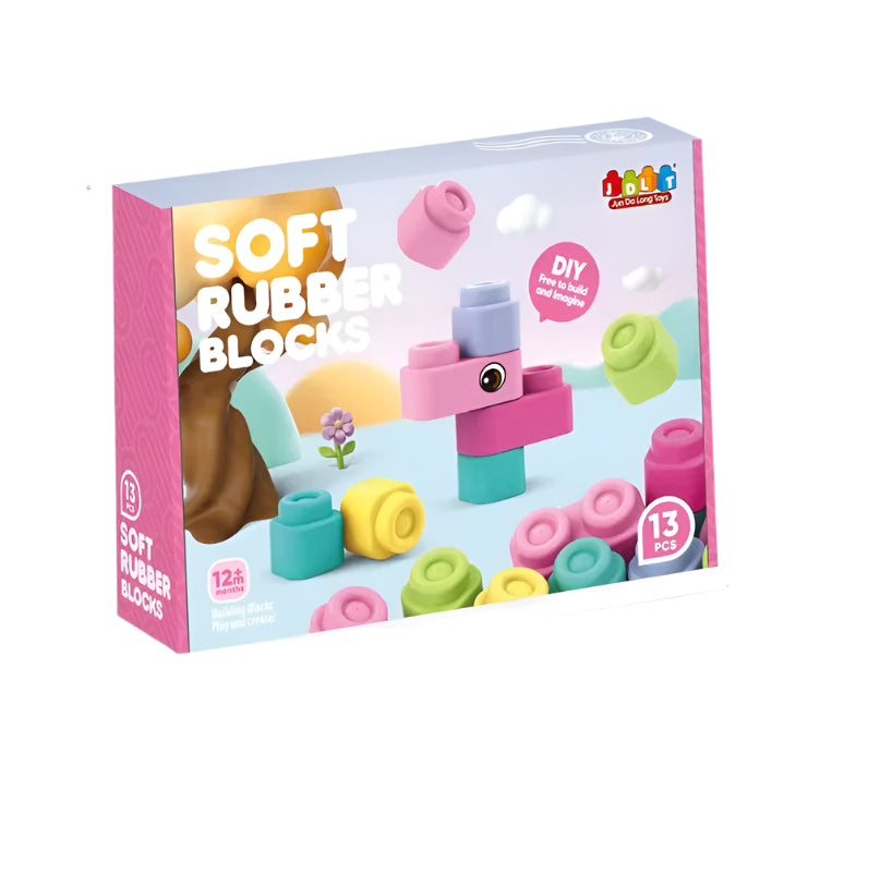 Soft Rubber Blocks Toy For Kids