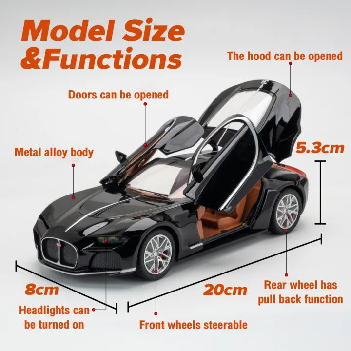 1:24 Diecast Bugatti Atlantic Chiron Model Car