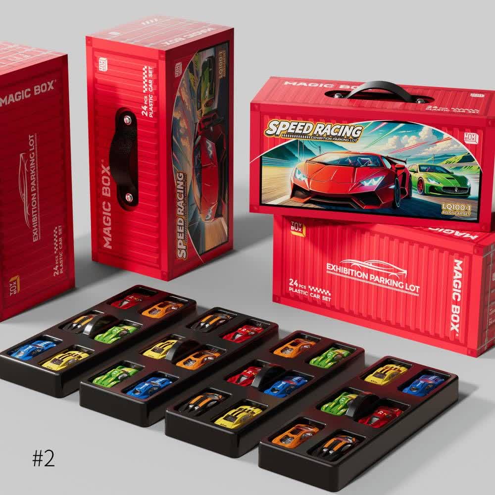 Magic Box Racer Collection: 24-Piece Die-Cast Racing Car Set